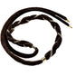 vintage braided brown velvet rope & gold chain Self Tie Belt 68" long accessory