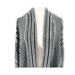 Lane Bryant gray & black striped open front Sweater Vest M / L medium large
