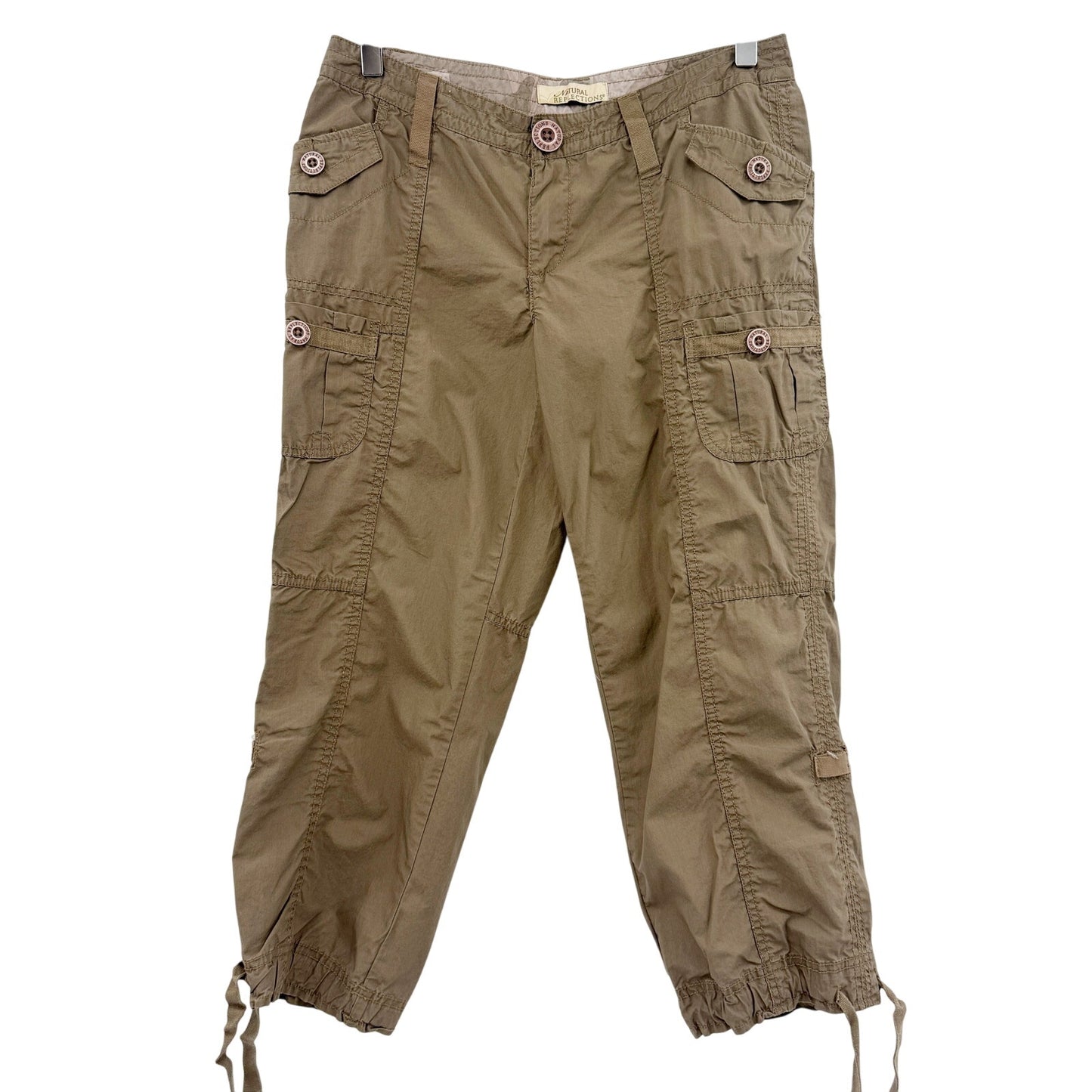 Natural Reflections brown cargo Capri Pants women's 4 small casual hiking