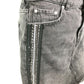Free People black denim mini SKIRT embellished rhinestones size 2 small NEW $88