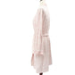 pink & white Carole Hochman floral & stripes Robe women's LARGE sleep loungewear