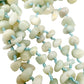vintage pale blue stone multi-strand Necklace statement jewelry toggle closure
