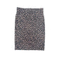 Ann Taylor Petite pink & navy blue Leopard print Pencil straight Skirt LARGE LP
