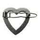vintage heart-shaped pink rhinestones Hair Clip silver metal jewelry pin