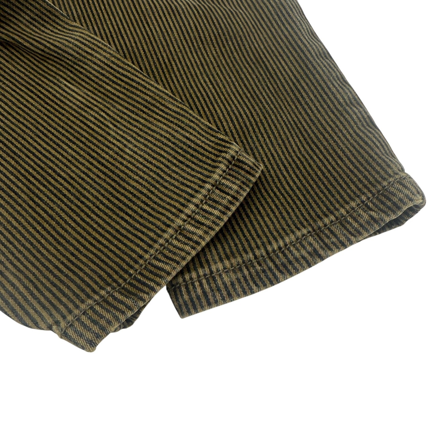 Nanette Lepore olive green black striped Jeans Nolita Skinny pants women's 2 new
