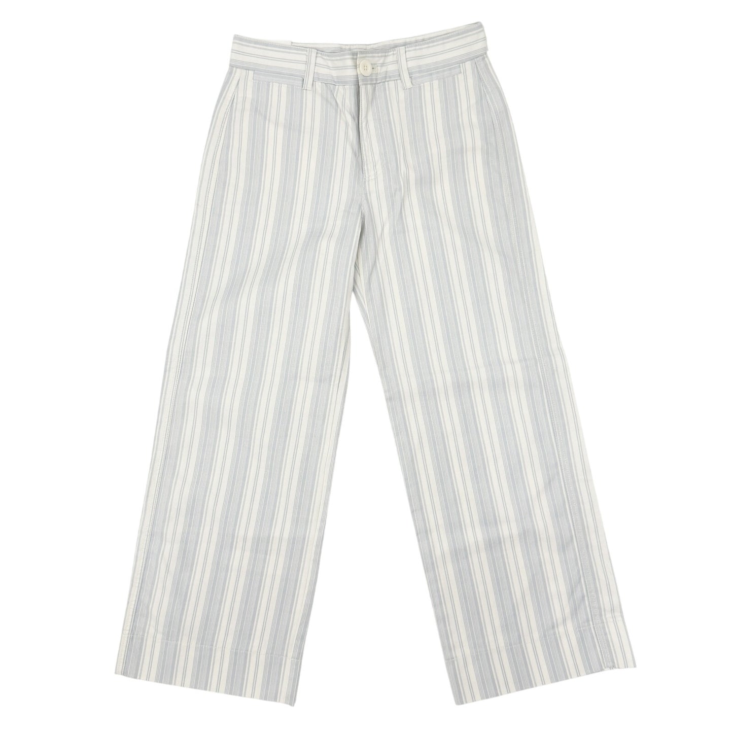 GAP blue & white striped Wide Leg Crop Pants 00 R extra small XXS mid rise NEW