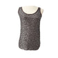 J. Crew dark gray sequin Tank Top women's XS raw edges
