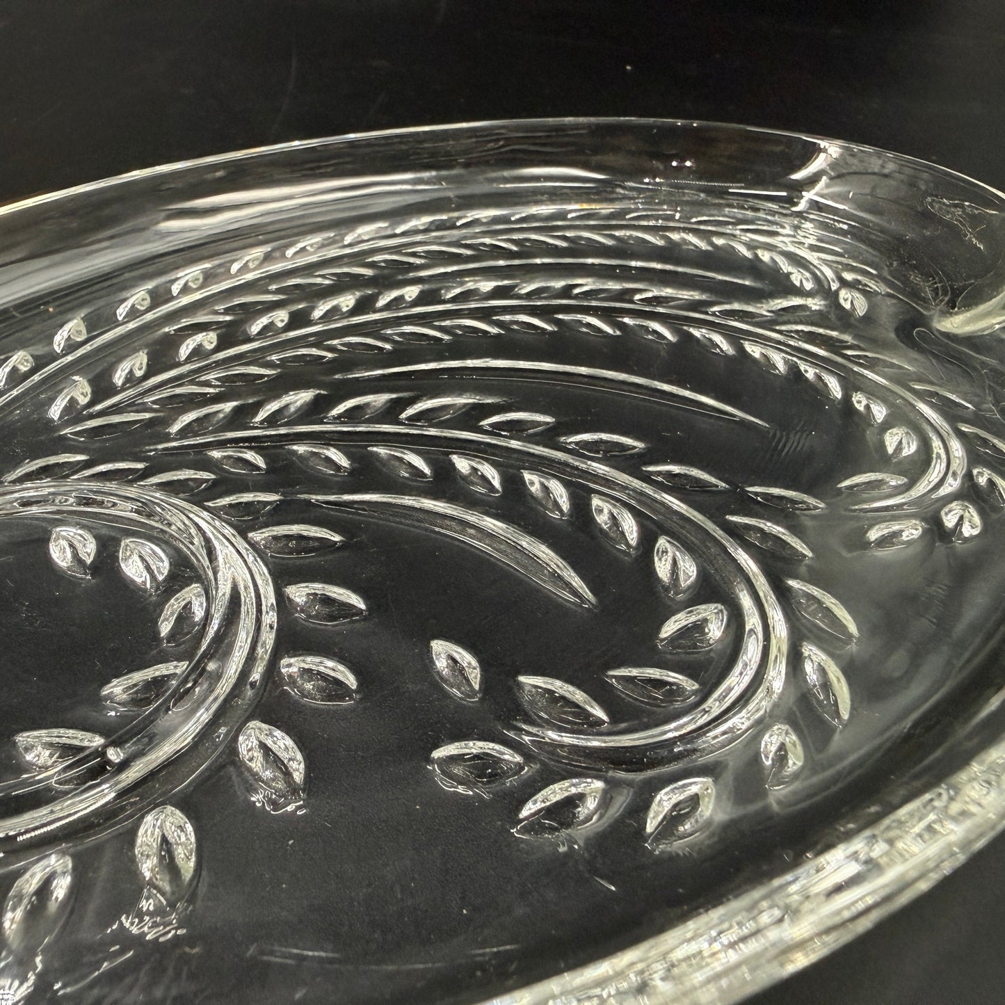 set of 4 vintage Federal Glass Homestead Snack Plates glassware serving dish