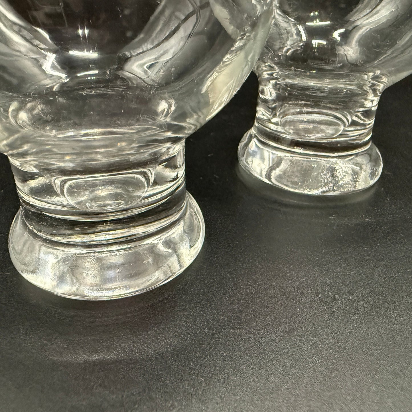 vintage pair Homestead Tumbler Glasses Federal Glass 4oz clear cups MCM cocktail