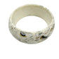 seashell inlay Bangle Bracelet white costume jewelry bits of shell brown gray