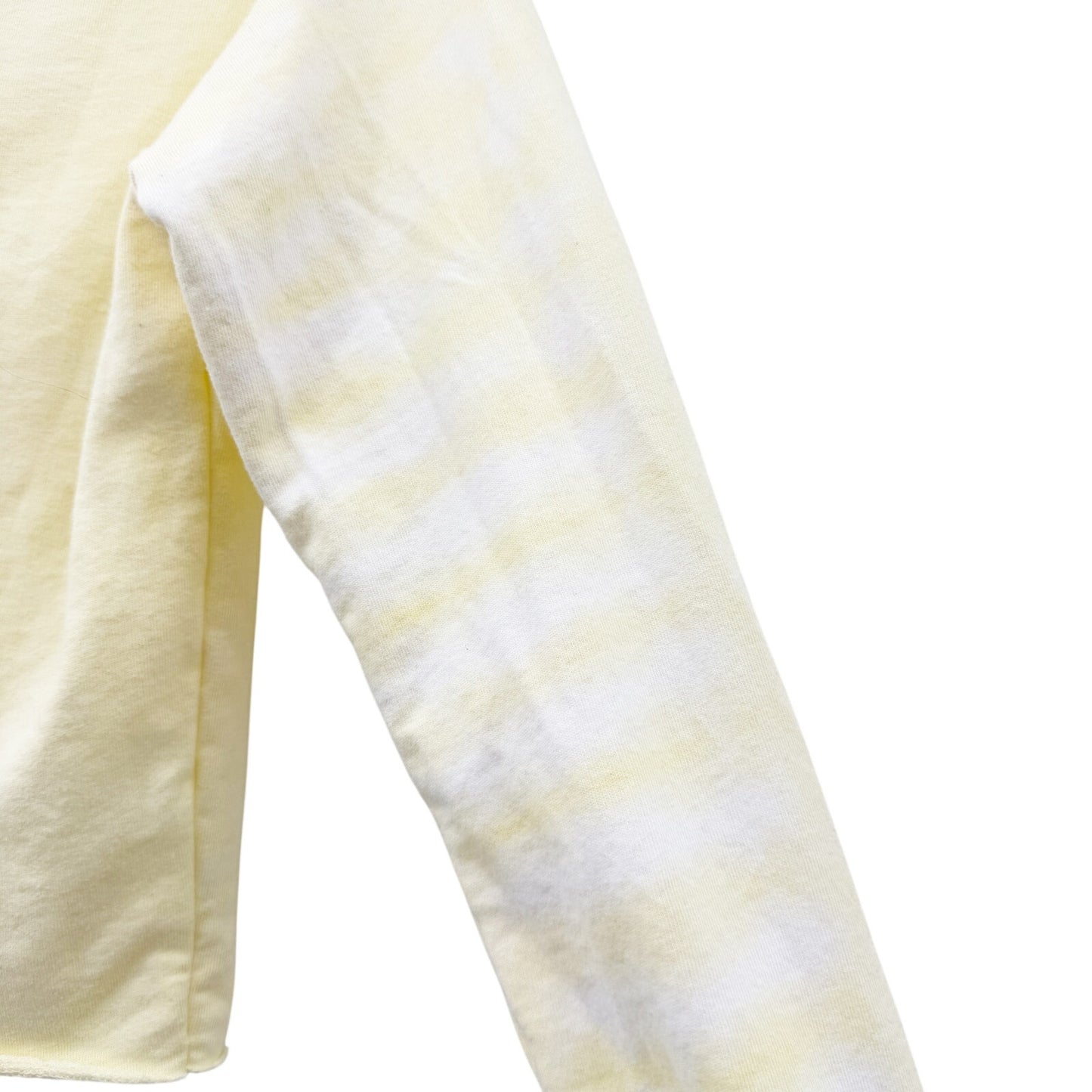 Wildfox lemon meringue yellow white Broken Dreams Crop Hoodie women's SMALL top