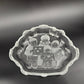 Mikasa frosted glass Sweet Meat Dish Carolers Collection Christmas holidays