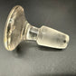 vintage 7" crystal cut glass Decanter & Stopper small size barware fern leaf