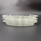 set of 4 vintage Anchor Hocking Vintage Clear Snack Plates grape clusters leaves