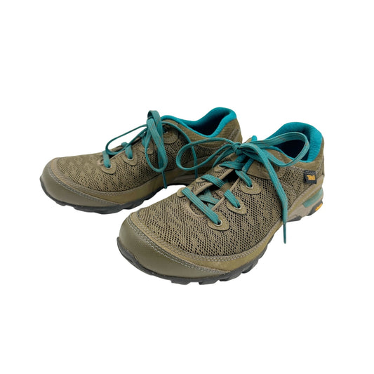 TEVA Ahnu Sugarpine brown & blue low profile hiking shoes womens 6.5 sneakers