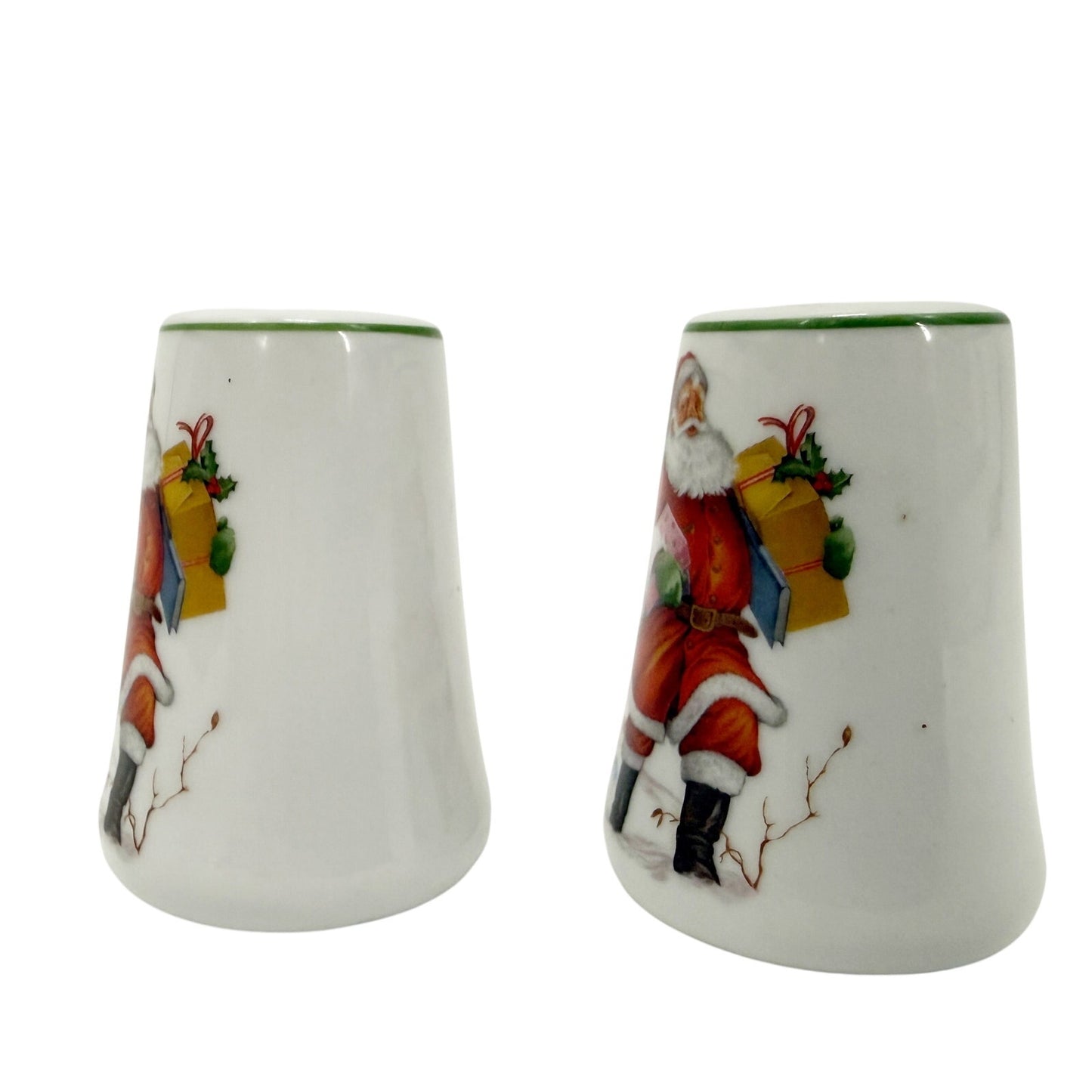 vintage JKW Bavaria Santa Claus with gifts Salt & Pepper set Christmas Germany