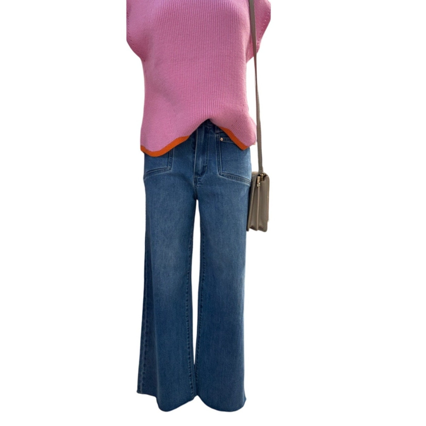 ee:some Cropped Denim straight leg Jeans | S, M, L