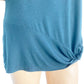Banana Republic black sleeveless TOP blouse women's M medium knotted hem