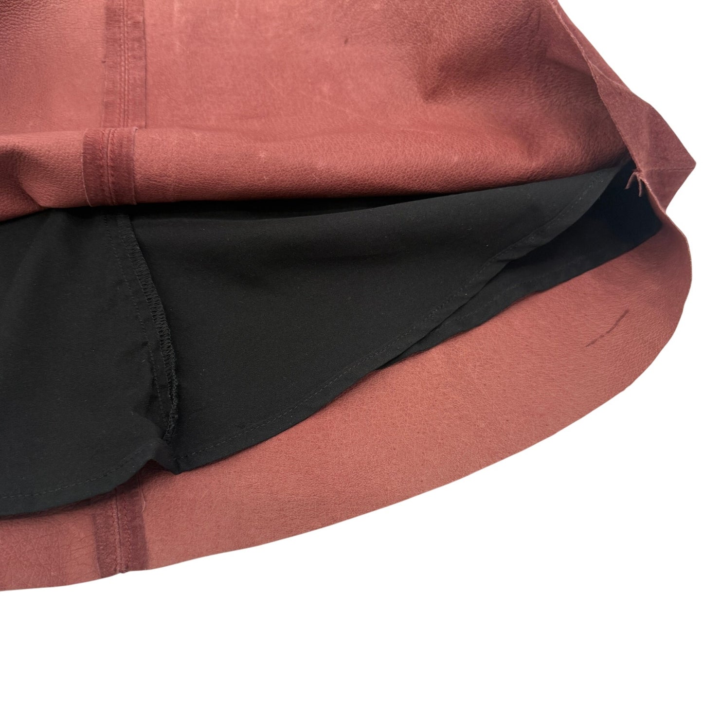 Townsen burgundy brown Suede Leather Halter lined Top women's LARGE high neck