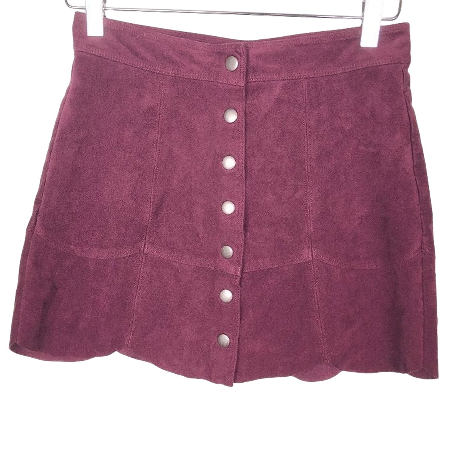 American Eagle faux suede red wine colored short SKIRT mini size 4 womens
