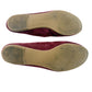 Audrey Brooke burgundy Winny Ballet Flats size 7M shoes suede leather scalloped
