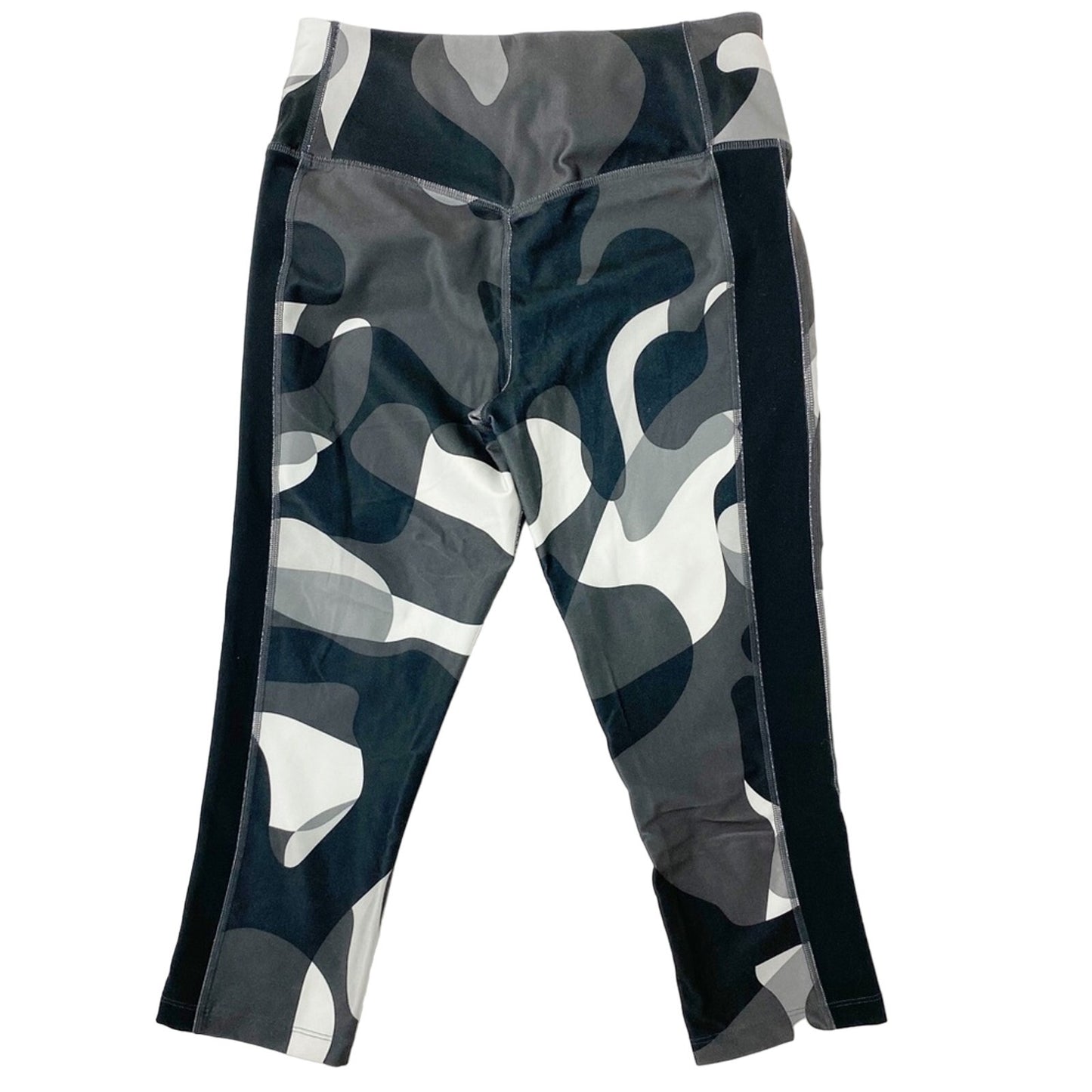 NIKE black & gray crop LEGGINGS women's S small activewear athleisure running
