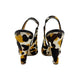 BCBGirls animal print Calf Hair Sling Back Heels shoes 7 brown cream yellow