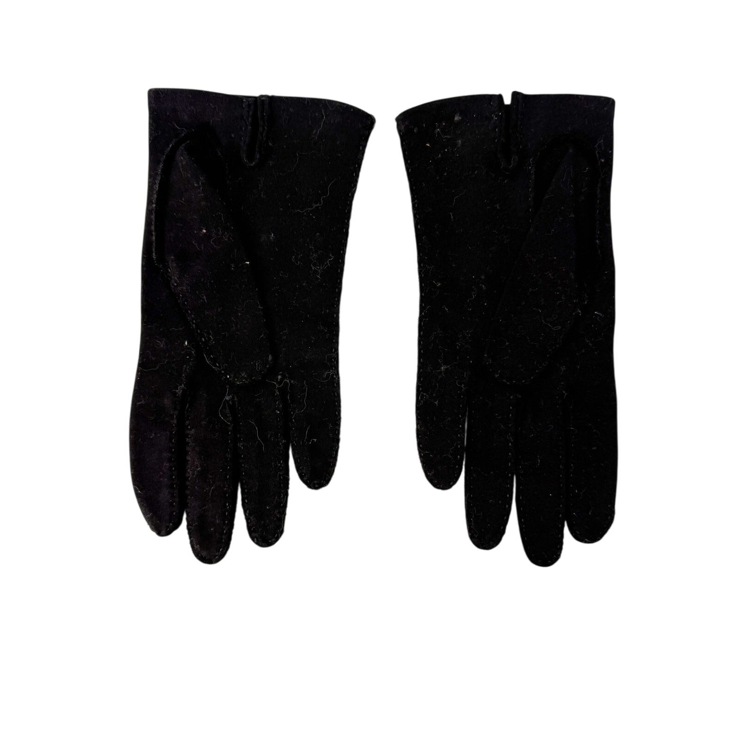 vintage Fownes black & rhinestones Fashion Dress Gloves women's 7.5 small medium