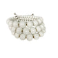 beaded white stretch BRACELET vintage costume jewelry