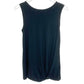 Banana Republic black sleeveless TOP blouse women's M medium knotted hem