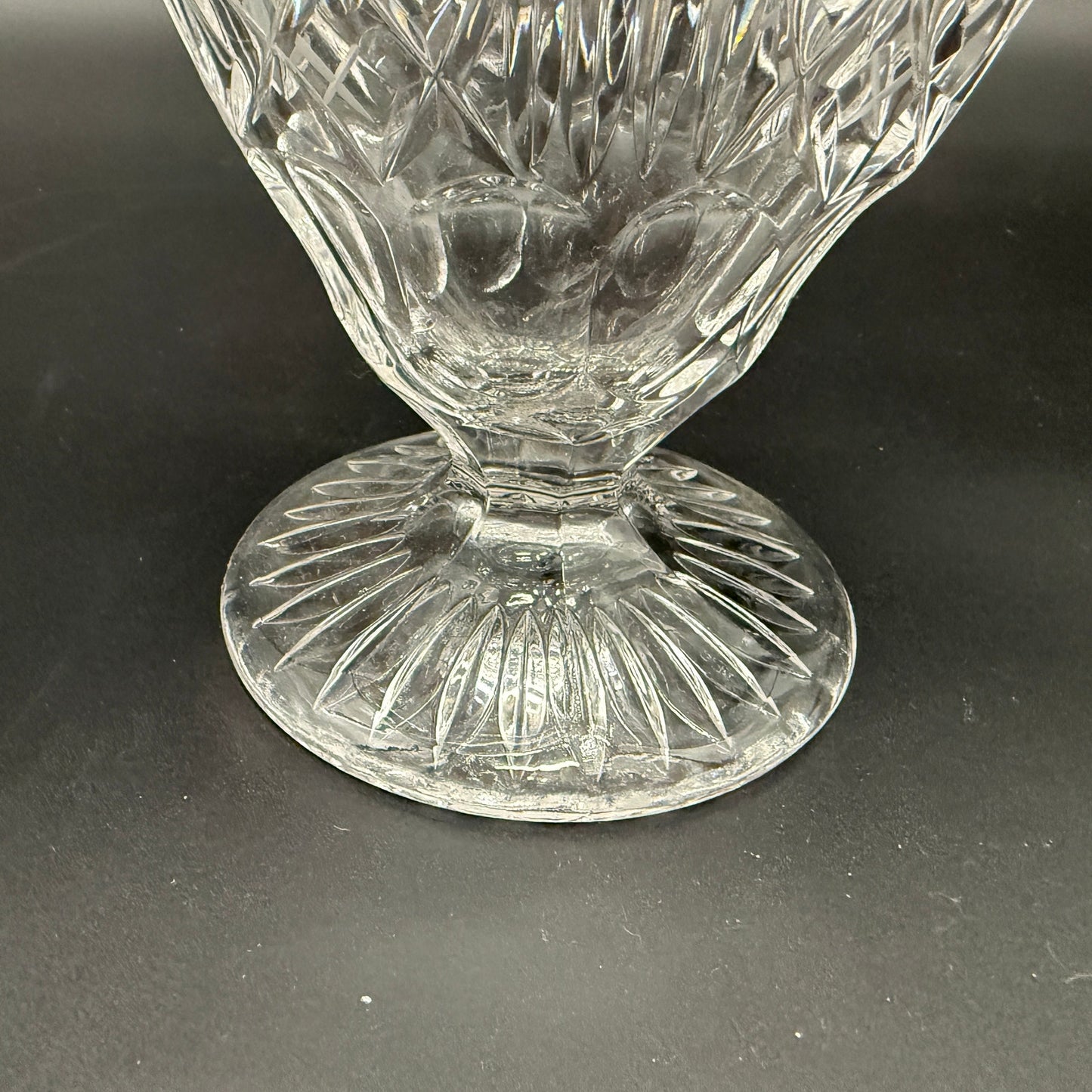 9" Footed Vase | lead crystal glass