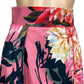 BLACK HALO pink floral Sanibel Coral midi SKIRT size 4 new $200