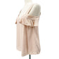Sanctuary pale pink Tank Top women's SMALL off shoulder ruffled sleeves