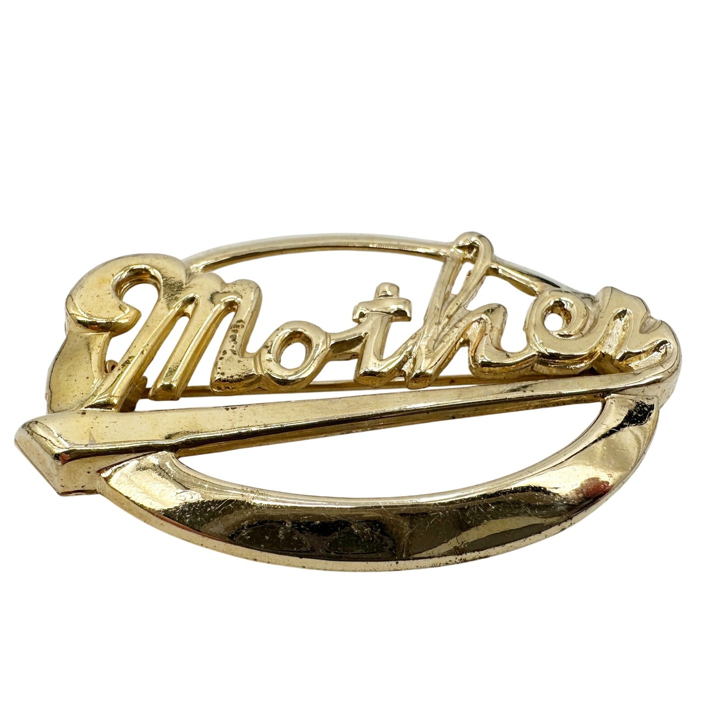 vintage MOTHER gold tone metal Mother's Day BROOCH jewelry pin