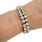 two vintage strands of clear Rhinestones stretch Bracelets costume jewelry