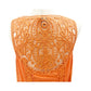 Sundance Amira orange lace pleated Summer casual Dress women's SMALL sundress