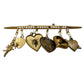 vintage antique gold & faux pearls Bar BROOCH hearts cupid jewelry pin