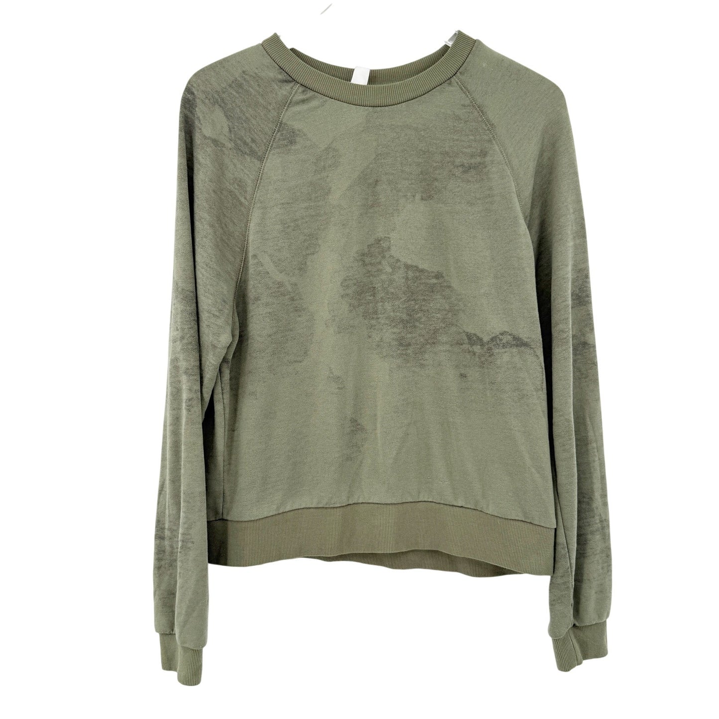 Alternative Apparel light & dark green Sweatshirt camo Top junior's LARGE