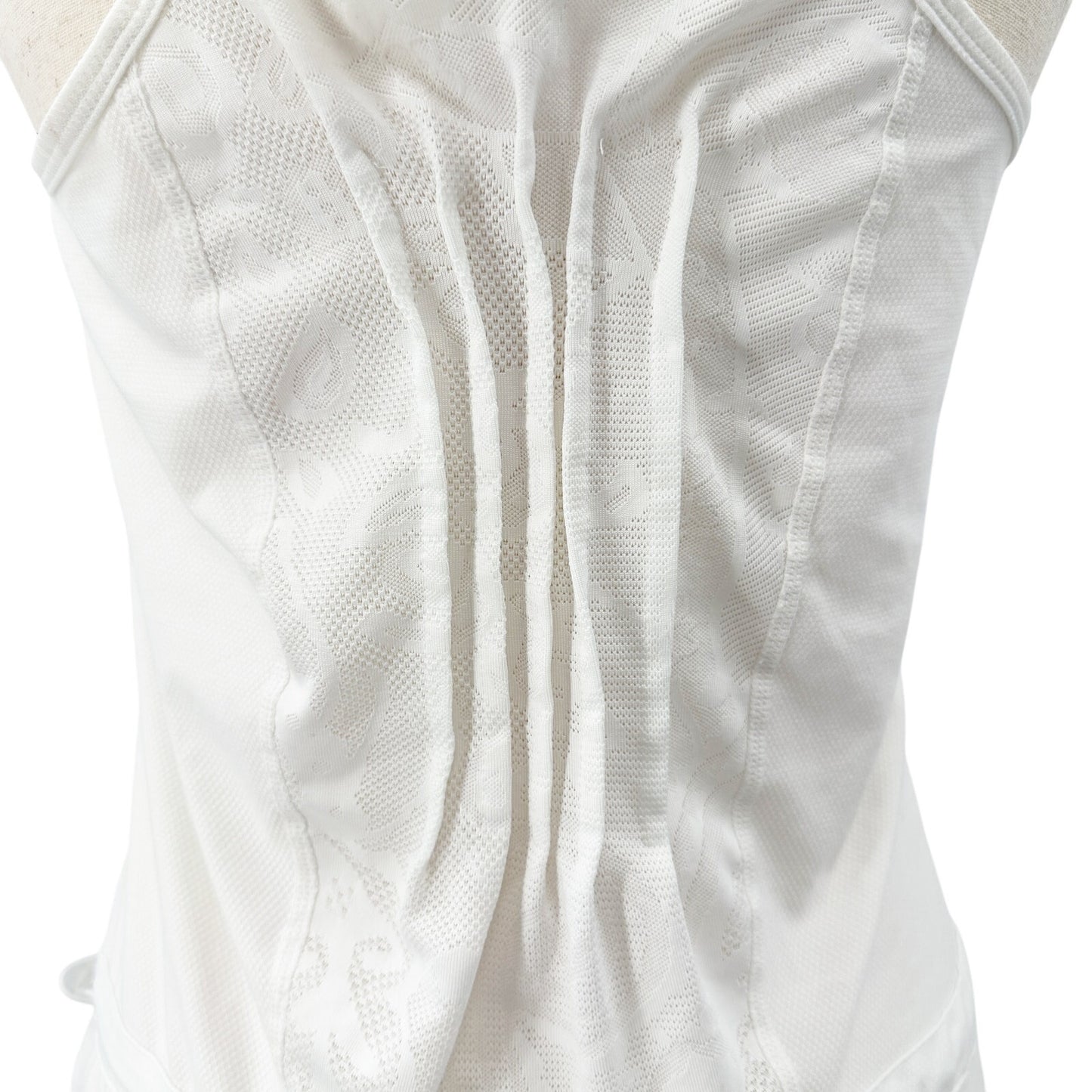 Athleta white adjustable waist Tank Top workout wear women's XS athleisure