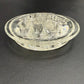 vintage 3.5" clear glass Flower Frog with 11 stem holes for floral arrangements