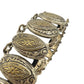 vintage gold & silver tone metal Damascene Link Bracelet marked SPAIN