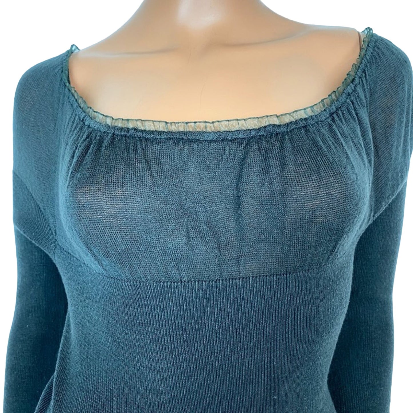 Ivy Jane dark gray fitted sweater top women's S small designer sample