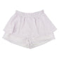 Le Lis pale purple & white floral Shorts women's SMALL flirty silky ruffle NEW
