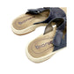 Bionica blue leather suede Slide Sandals women's 7 M strappy flats shoes