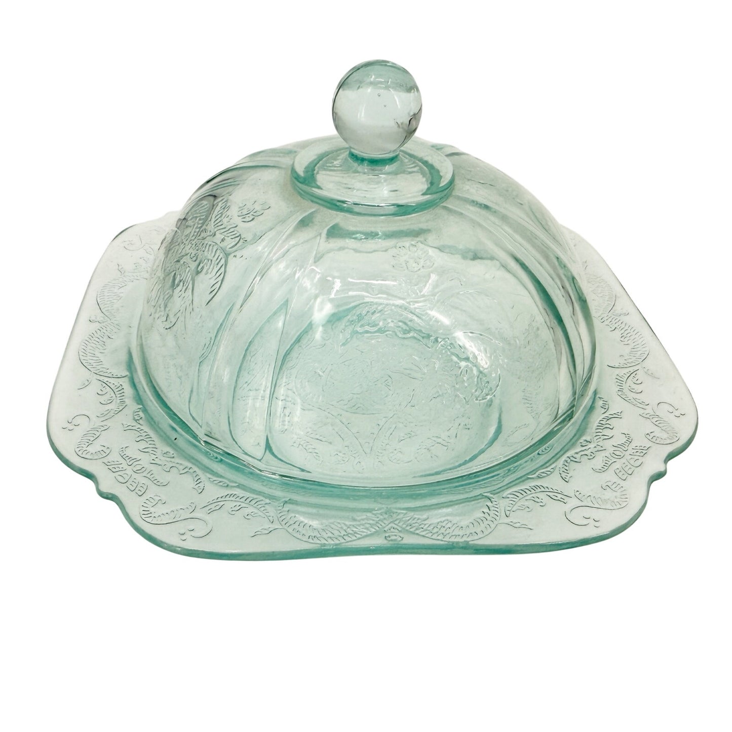 Recollection Green Covered Butter Dish | Indiana Glass