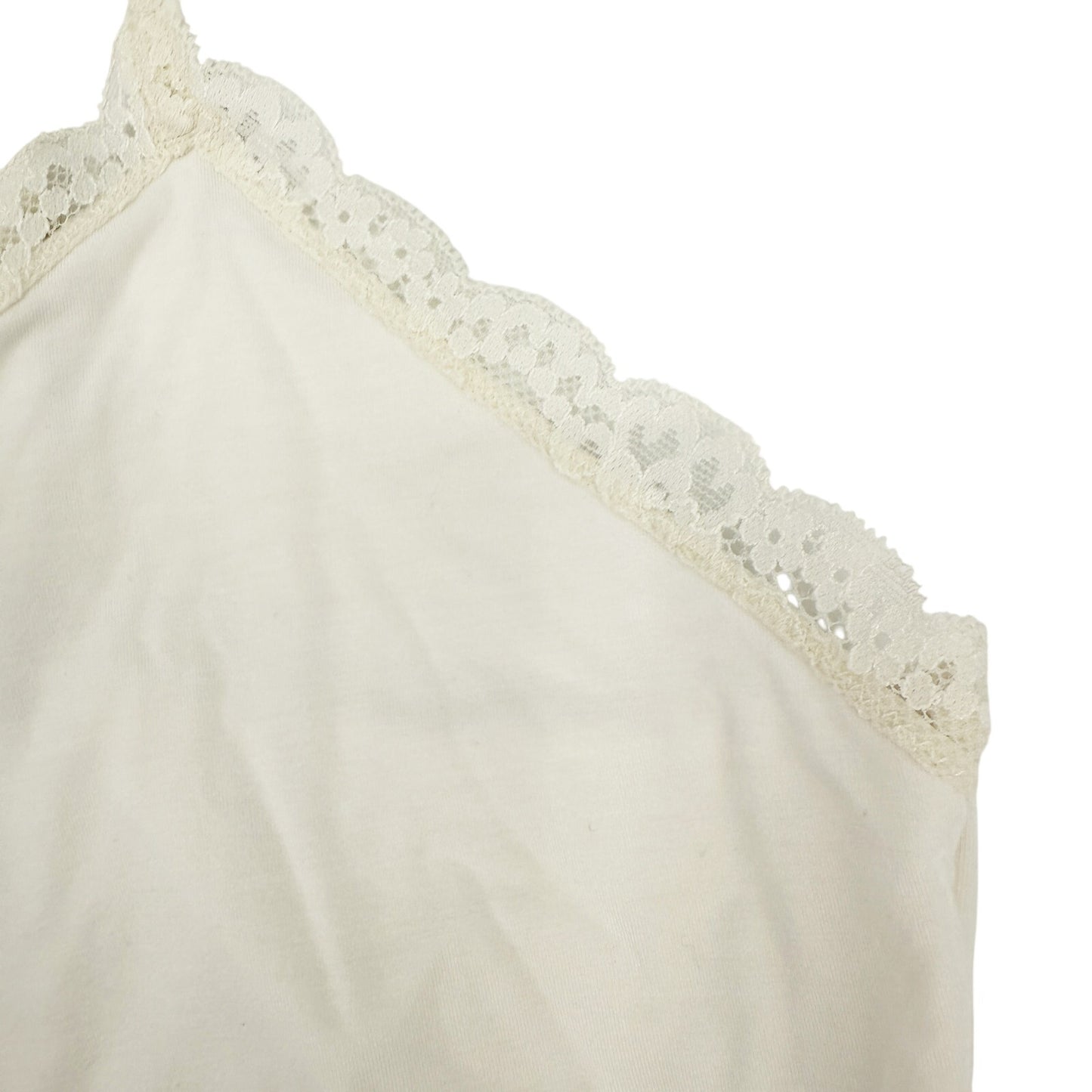 Maidenform Comfort Devotion soft white Camisole Tank Top women's 2XL lace trim