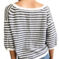 juniors AEROPOSTALE gray & white SWEATER striped top size M medium