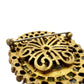 vintage faux pearls gold green stones BROOCH floral jewelry pin