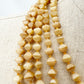 vintage tan multi-strand Stone beaded Necklace statement costume jewelry