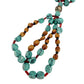 brown blue red black Beaded Tassel Necklace leather strap fashion jewelry